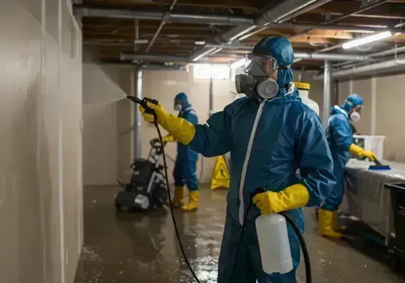 Basement Sanitization and Antimicrobial Treatment process in Templeton, MA